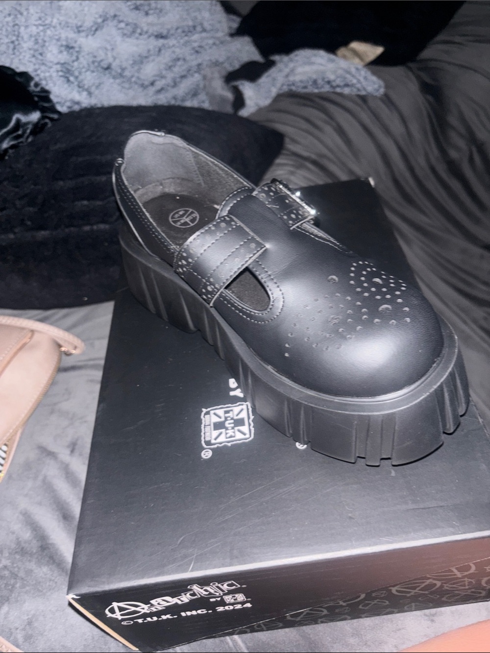 Chunky Black Mary Jane Platform Shoe